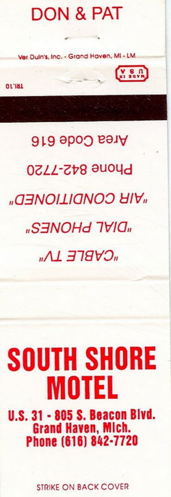 South Shore Motel - Matchbook